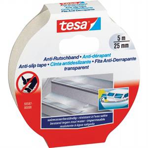 Skridsikker tape Tesa, 5 m, 25 mm transparent