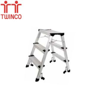 Trappestige Twin mini med 3 trin, Aluminium