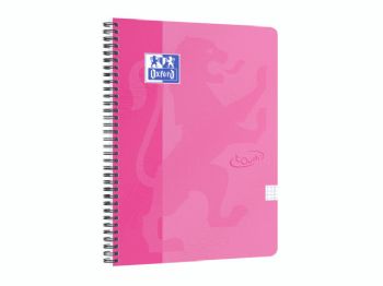 Notesbog Oxford TOUCH A4+ pink kvadreret 90g