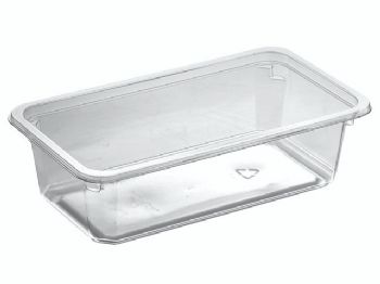 Plastbakke K2182-1F APET klar 180x100x51mm 640ml  608stk/kar