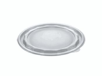 Låg t/16 kantet salatskål klar R-PET fladt Ø189x8mm 300stk/ka