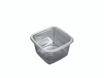 Plastbakke 4057 firkantet APET klar 102x102x57mm 350ml 520/kar