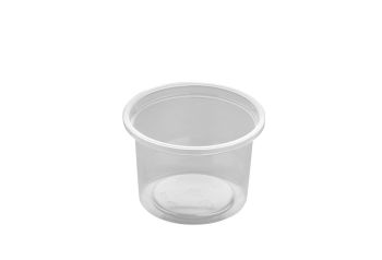 Plastbakke rund PP klar Ø70,3x48mm 100ml 1000stk/kar