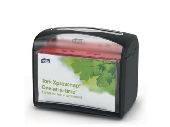 Dispenser bordservietter Tork sort/klar N4 t/IF servietter