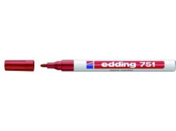 Paint marker Edding 751 permanent rød rund spids 1-2mm