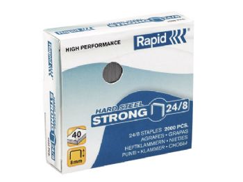 Hæfteklamme Rapid Strong 24/8 kobber 2000/stk/pak