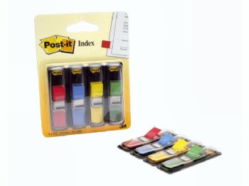 Post-it indexfaner smalle 12,5x43mm 4x35stk/pk dispenser