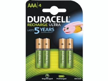 Batteri Duracell genopladelig AAA 900mAh 4stk/pak