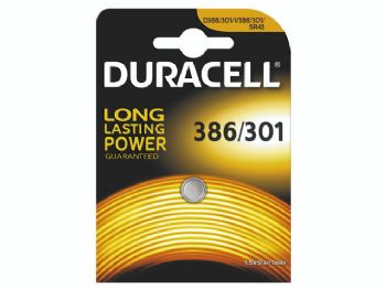 Batteri Duracell 386/301 1,5V Silver Oxide 1stk/pak