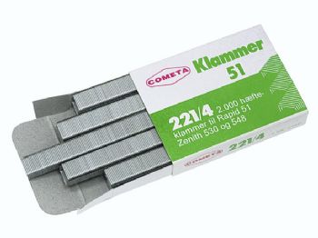 Hæfteklammer tin Cometa 221/4 2000stk/pak