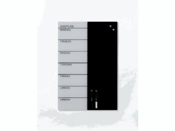 Glastavle Naga magnetisk 400x600mm ugeplanner