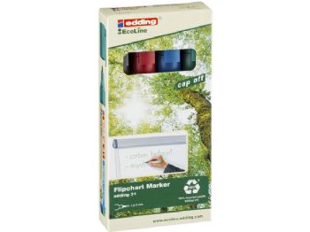 Marker edding 31 Flipchart ECOLINE ass 1,5-3mm rund 4stk