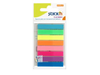 Indeksfaner Stick\'N PP 8 ass. neon farver 45x8mm 8x20stk/pak