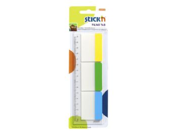 Registerfaner Stick\'N kraftig rød/gul/grøn 37x50mm 3x10ark/pk