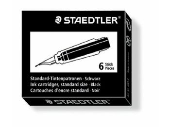 Refill til fyldepen Staedtler sort 6stk/pak