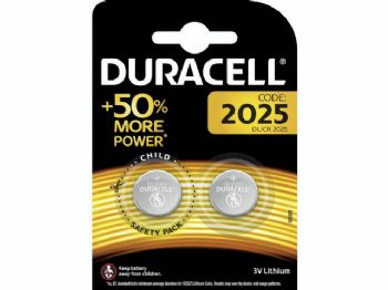 Batteri Litium Duracell Electronics CR2025 knapcelle 3V 2-pak