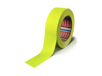 Tape lærred tesa gul 25mmx25m fluorescerende