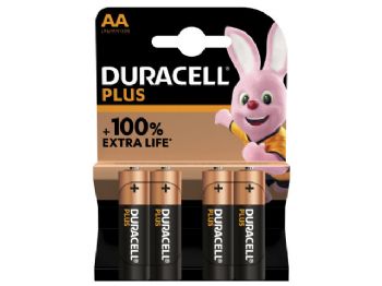 Batteri Duracell Plus Power AA alkaline 4stk/pak