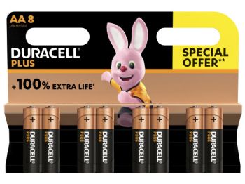 Batteri Duracell Plus Power AA alkaline 8stk/pak