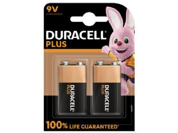 Batteri Duracell Plus Power 9V alkaline 2stk/pak