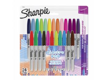 Marker Sharpie Elctro pop fine assorteret permanent 24stk/sæt