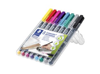 OHP-pen Lumocolor assorteret F 0,6mm 318 WP4-8 permanent 8stk/pak