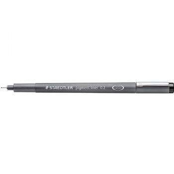 Staedtler Pigment Liner med 0,2 mm spids i farven sort