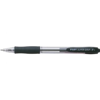 Pilot SuperGrip pen med ekstrasmal 0,21 mm stregbredde i farven sort