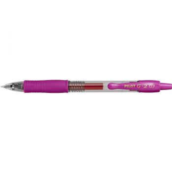 Pilot G2 gelpen med 0,7 mm spids i skrivefarven pink