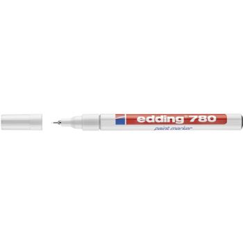 Edding 780 Paint Marker med ultratynd stregbredde på 0,8 mm i farven hvid