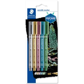 Staedtler markere sampak med 5 forskellig metallisk farvede tuscher