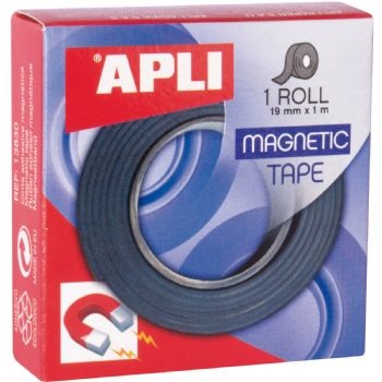 Apli magnettape 19mmx1m sort