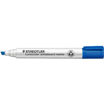 Staedtler Lumocolor 351B whiteboardpen i farven blå med skråskåret spids på 5 mm