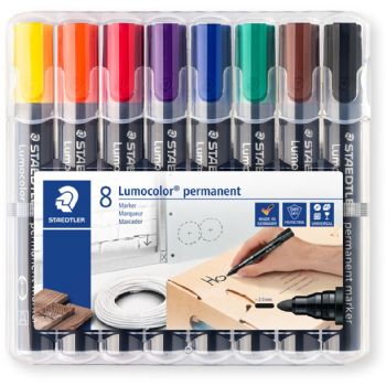 Staedtler Lumocolor 352 sampak med 8 markere i assorterede farver