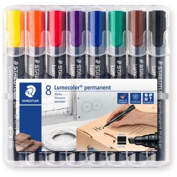 Staedtler Lumocolor 350 sampak med 8 markere i assorterede farver