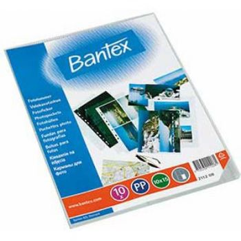 Bantex fotolomme t/8 fotos 100my A4 10x15cm klar 10stk