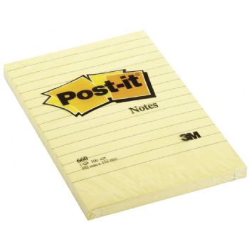 Telefonbesked Post-it 660 gul, 102x152mm, linieret