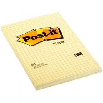 Telefonbesked Post-it 662 gul, 102x152mm, kvadreret