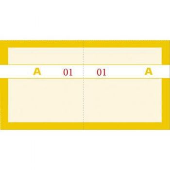 Kuponbog Mayland 130 x 70 mm med 2 x 100 blade, gul