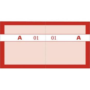 Kuponbog Mayland 130 x 70 mm med 2 x 100 blade, rød