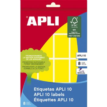 Apli etiketter 40x25mm gul 128stk