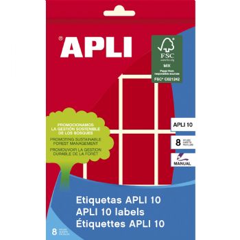 Apli etiketter 40x25mm rød 128stk