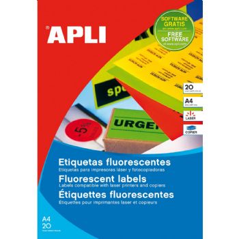 Apli 210 x 297 mm 100 etiketter i orange