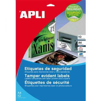 Apli 45,7 x 21,2 mm plomberingsetiketter