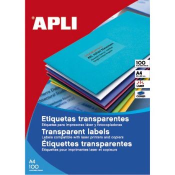 Apli etiketter 70x37mm transparent