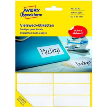 Avery L3340 etiketter 62x19mm 396 stk