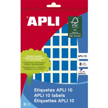 Apli etiketter 12x18mm blå 448stk