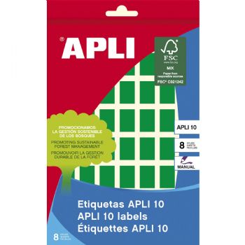 Apli etiketter 12x18mm grøn 448stk