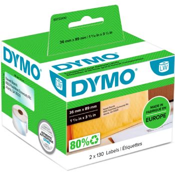 Dymo LabelWriter etiketter 36x89mm transparent