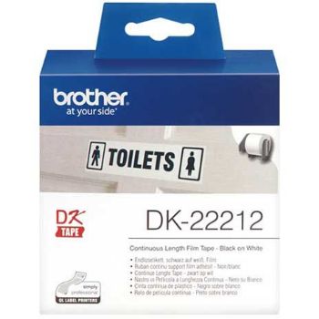 Brother Dk22212 plastetiket 62mmx15m hvid